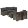 vidaXL 5-vietė sodo sofa su pagalvėlėmis Rataninio i&scaron;vaizdos PP