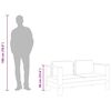 vidaXL Sodo sofa-suoliukas su pagalvėmis, 140cm, pilka, akacija
