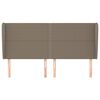 vidaXL Galvūgalis su auselėmis, taupe, 203x23x118/128cm, audinys