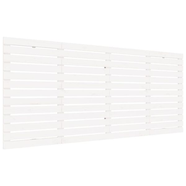 vidaXL Sieninis galvūgalis, baltas, 186x3x91,5cm, pu&scaron;ies masyvas