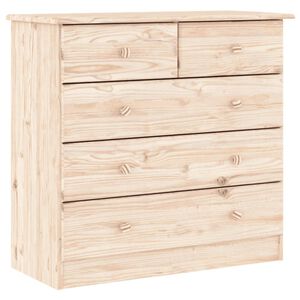 vidaXL Komoda su stalčiais ALTA, 77x35x73cm, pu&scaron;ies medienos masyvas