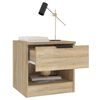 vidaXL Naktinės spintelės, 2vnt., sonoma ąžuolo, apdirbta mediena