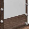 vidaXL Kosmetinis staliukas su LED, rudas ąžuolo, 100x40x130cm