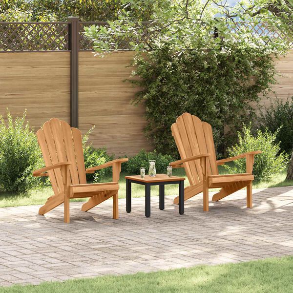 vidaXL Adirondack kėdė 2 pcs Ruda 78 x 77 x 95 cm Kieto teka medžio