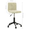 vidaXL Pasukamos valgomojo kėdės, 6vnt., kreminės spalvos, aksomas