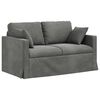 vidaXL Sofa Tamsiai pilka 138 x 78 x 80 cm Aksomas