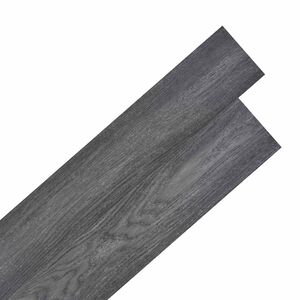 vidaXL Savitepliamos PVC grindų lentos Juoda ir Balta 30,5 x 61 cm