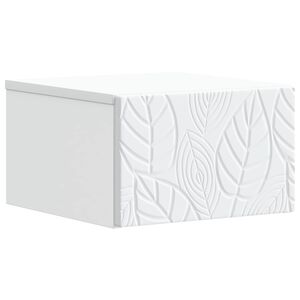 vidaXL Sieninis &scaron;oninis staliukas Balta 34,5 x 33 x 20 cm