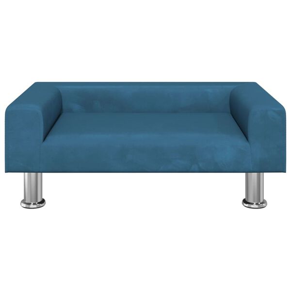 vidaXL Vaikiška sofa, mėlynos spalvos, 70x45x26,5cm, aksomas