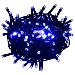 vidaXL LED lempučių girlianda, 100m, PVC, 1000 mėlynos spalvos LED