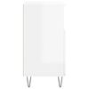vidaXL &Scaron;oninė spintelė, balta, 60x35x70cm, apdirbta mediena, blizgi