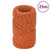 vidaXL Valties virvė, oranžinės spalvos, 2mm, 25m, polipropilenas