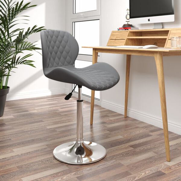 vidaXL Pasukama valgomojo kėdė, tamsiai pilkos spalvos, aksomas