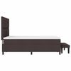 vidaXL Kiemas lova su čiužiniu Tamsiai rudas 160 x 200 cm audinys