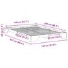 vidaXL Lovos rėmas Ruda 140 x 220 cm Kietos pu&scaron;ies mediena