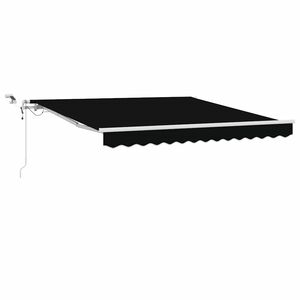 vidaXL I&scaron;traukiama markizė Juoda 300 x 250 cm Poliesteris ir Metalas