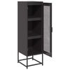 vidaXL Highboard Black 36x39x123 cm &Scaron;altai valcuotas plienas