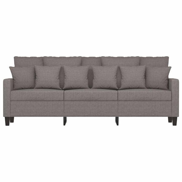 vidaXL Trivietė sofa, taupe spalvos, 180cm, audinys