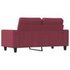 vidaXL Dvivietė sofa, raudonojo vyno spalvos, 120cm, audinys