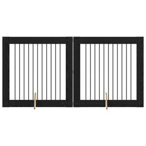 vidaXL &Scaron;unų vartai su stovais 2 pcs Juodojo ąžuolo 100 x 100 cm