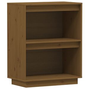 vidaXL Konsolinė spintelė, medaus ruda, 60x34x75cm, pu&scaron;ies masyvas