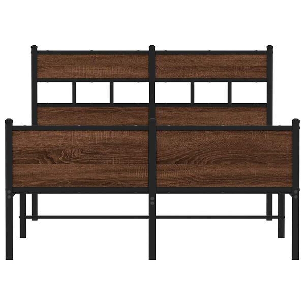 vidaXL Lovos rėmas be čiužinio, dūminis, 120x200cm, apdirbta mediena