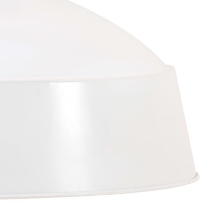 vidaXL Kabantis šviestuvas, baltas, 42cm, E27, pramoninio stiliaus