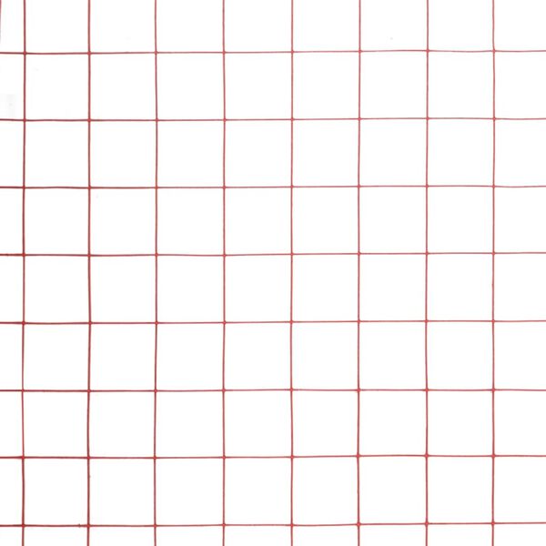 vidaXL Vielos tinklas su PVC danga, raudonas, 10x0,5m