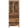 vidaXL Auk&scaron;tas spintelė su stalčių Senovinis medis 69,5 x 34 x 180 cm