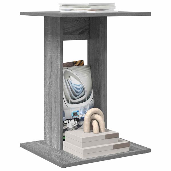 vidaXL &Scaron;oninis stalas Pilkas Sonoma 45 x 40 x 62,5 cm Apdirbta mediena