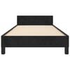 vidaXL Lovos rėmas su galvūgaliu, juodos spalvos, 80x200cm, aksomas