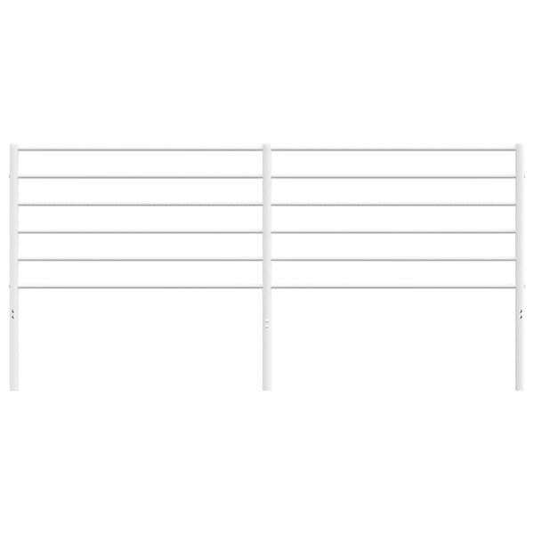 vidaXL Metalinis galvūgalis, baltos spalvos, 180cm