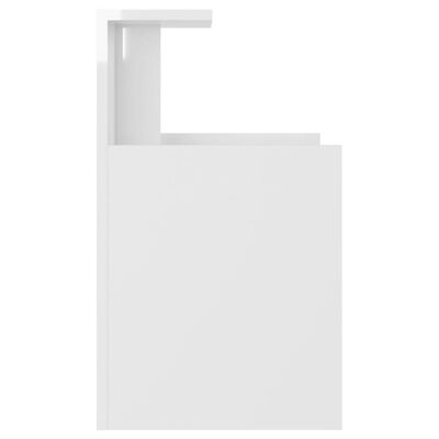 vidaXL Naktinė spintelė, baltos spalvos, 40x35x60cm, MDP, blizgi