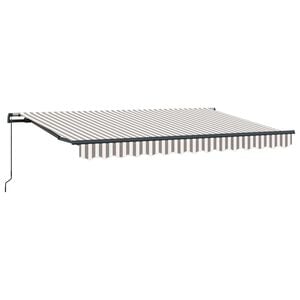 vidaXL I&scaron;traukiama markizė &Scaron;viesiai pilka ir balta. 400 &times; 300 cm