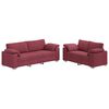 vidaXL Sofa 2 pcs Vyno raudona 219 x 80 x 82 cm audinys