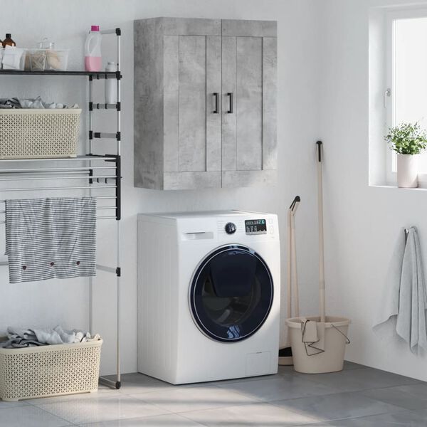 vidaXL Prie sienos montuojama spintelė, betono, 69,5x34x90cm, mediena