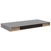 vidaXL Pakabinamos sieninės lentynos, 2vnt., pilkos, 50x23,5x3,8cm, MDF