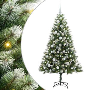 vidaXL Dirbtinis sulankstomas Kalėdų medis su pūkuotu sniegu 150 LED