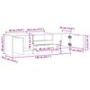 vidaXL televizoriaus spintelė Old Wood 140x35x40 cm Engineered Wood