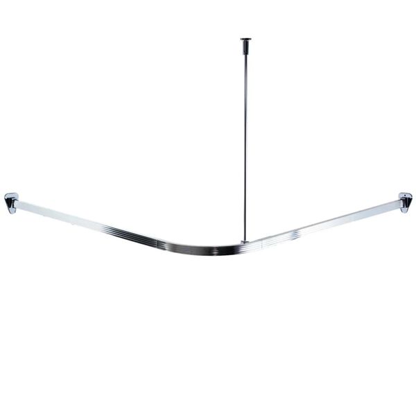 RIDDER Univers. &scaron;oninis du&scaron;o užuolaidos karnizas su kabliuk., chromas