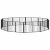 vidaXL &Scaron;unų vartai 10 pcs Juodas 100 x 60 cm Cinkuota plienas