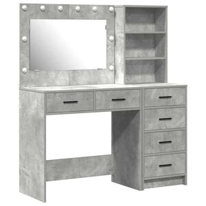 vidaXL Makiažo stalas 2 vnt. Pilka 78.5 x 41 x 135 cm Apdirbta mediena