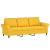 vidaXL Trivietė sofa su pakoja, &scaron;viesiai geltona, 180cm, audinys