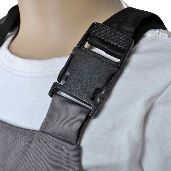 vidaXL Kelnės su petne&scaron;omis Pilka 98 / 104