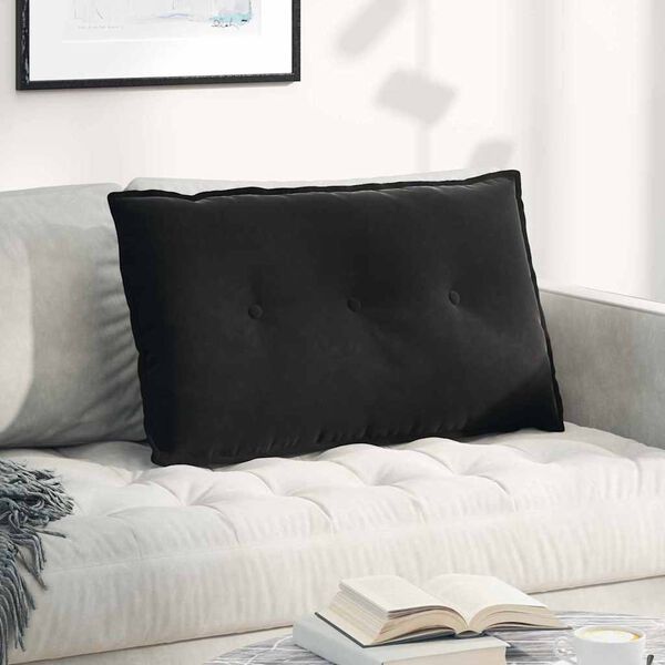 vidaXL Apsaugos Pagalvė Juoda 80 x 50 cm Kordūrinis audinys