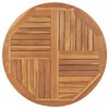 vidaXL Stalvir&scaron;is, 90cm, tikmedžio medienos masyvas, apskritas, 2,5cm