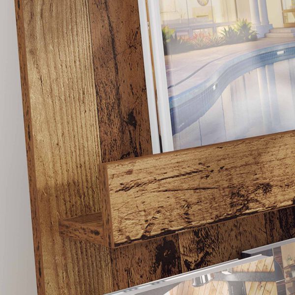 vidaXL Žurnalų stovas Senas medis 43 x 11 x 102 cm Apdirbta mediena