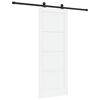 vidaXL Slankios durys 78 x 202 cm Apdirbta mediena Balta ir juoda
