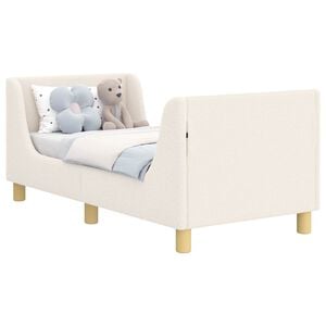 vidaXL Vaiki&scaron;ka Lovo Rėmas su Galvūgaliu Kreminė 70 x 140 cm Boucl&eacute;