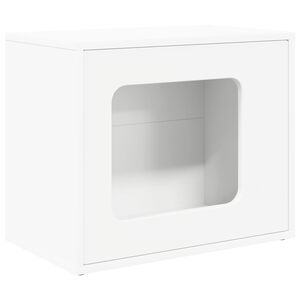 vidaXL Katės namelis Balta 51 x 30 x 42,5 cm Apdirbta mediena